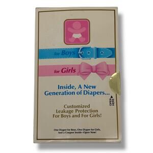 Vtg 1987 Luvs Deluxe Diapers Sesame Street Pack Boy Girl Pink Blue Plastic Sz M